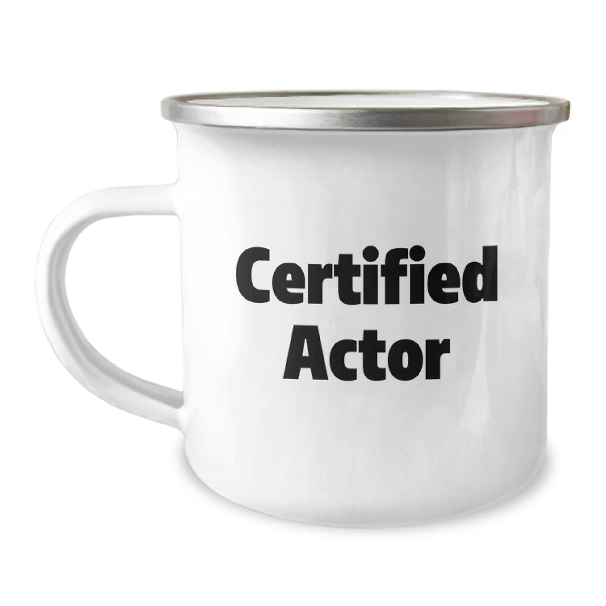 Funny Actor Gifts for Him Camping Mug with Enamel Finish, 12 oz Capacity, Perfect for Graduation, from Friends to the Future Star - Image 1