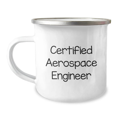 Aerospace Engineer Funny Gifts from Friends to Men Graduation Unique Mugs with Quote Certified Aerospace Engineer - Image 1