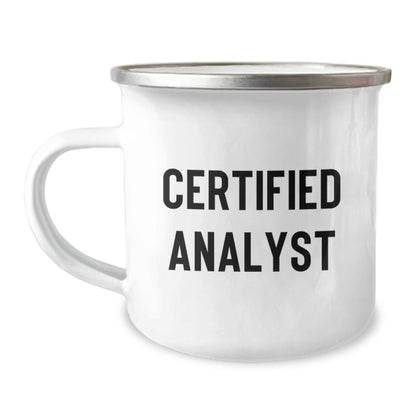 Funny Analyst Gifts from Men to Friends - Christmas Unique Camping Mug for Certified Analysts - Image 1