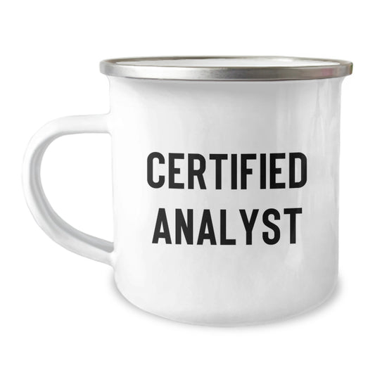Funny Analyst Gifts from Men to Friends - Christmas Unique Camping Mug for Certified Analysts - Image 1