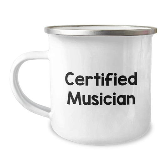 Funny Musician Gifts for Friends from Certified Musician - Camping Mug, Christmas Unique Gifts - Image 1