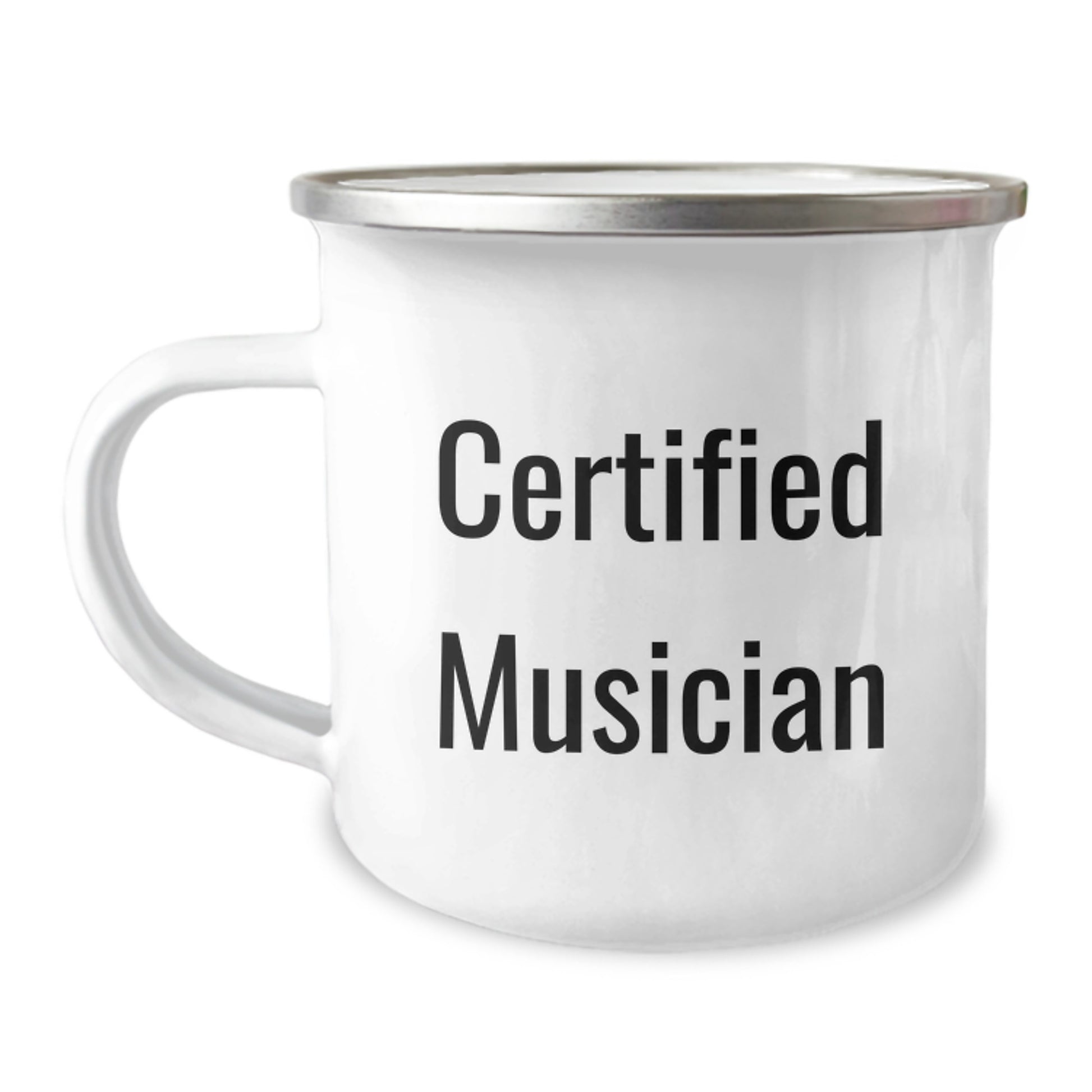 Funny Musician Gifts from Friends to Family, Musician Camping Mug, Certified Musician Quote for Christmas Unique Presents - Image 1