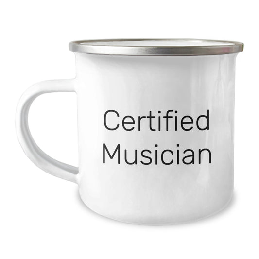 Funny Musician Gifts from Friends for Men - Certified Musician Camping Mug, Christmas Unique Gifts, Musician Mug - Image 1