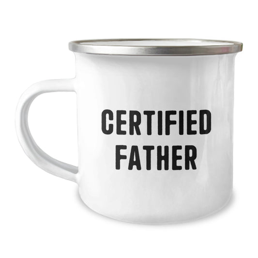 Funny Gifts for Father from Family - Certified Dad Camping Mug - Christmas Unique Presents - Image 1