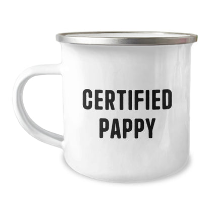 Funny Pappy Gifts from Men - Christmas Unique Gifts for Pappy - Pappy Camping Mug with Certified Pappy Quote - Image 1