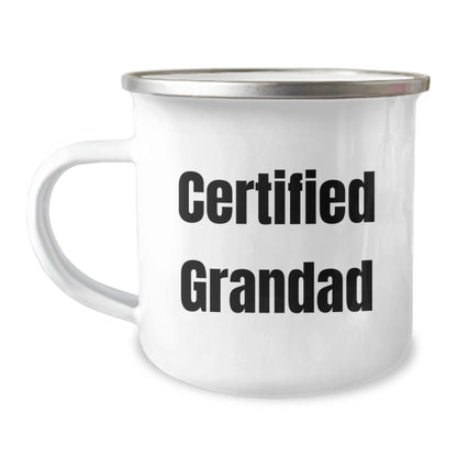 Funny Grandad Gifts, 'Certified Grandad' Camping Mug, Valentine's Unique Gifts for Grandad Men - Image 1