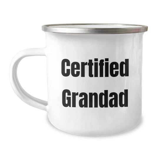 Funny Grandad Gifts, 'Certified Grandad' Camping Mug, Valentine's Unique Gifts for Grandad Men - Image 1