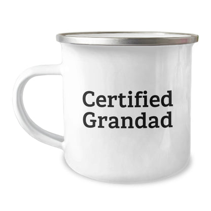 Funny Grandad Gifts, Camping Mug for Grandad, 'Certified Grandad' Quote, Christmas Unique Gifts from Grandad Enthusiasts to Grandad - Image 1