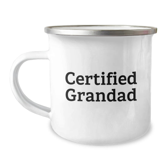 Funny Grandad Gifts, Camping Mug for Grandad, 'Certified Grandad' Quote, Christmas Unique Gifts from Grandad Enthusiasts to Grandad - Image 1
