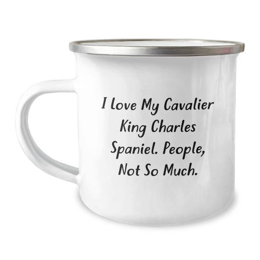 Cavalier King Charles Spaniel Dog Lover Gifts from Family Friends - Funny Christmas Camping Mug - Image 1