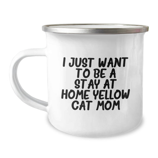 Funny Yellow Cat Camping Mug Gifts from Friends and Family for Yellow Cat Enthusiasts, Ideal Gift Ideas for Christmas Unique Gifts - Image 1