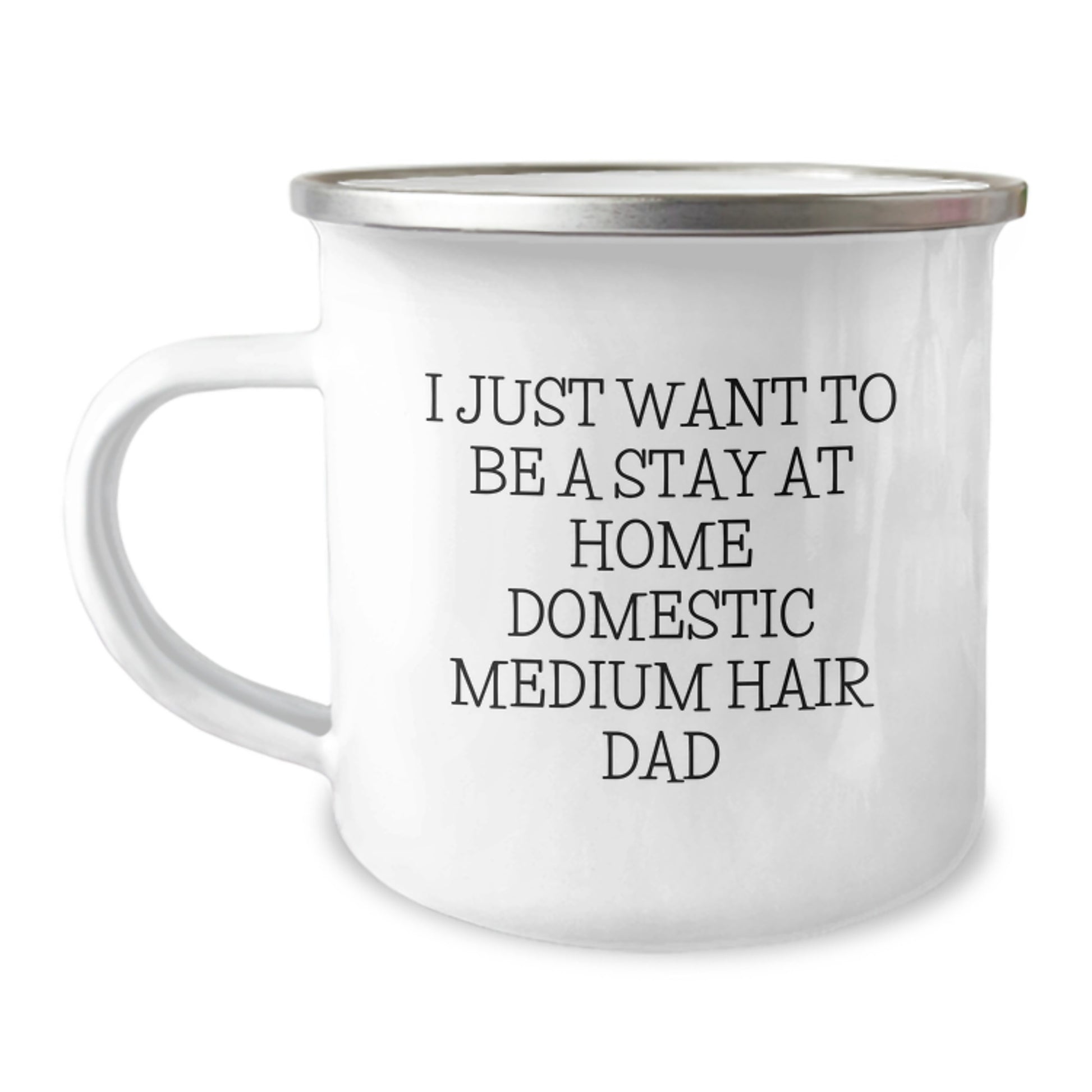 Funny Stay At Home Domestic Medium Hair Dad Camping Mug Gifts from Men to Domestic Medium Hair at Christmas - Image 1