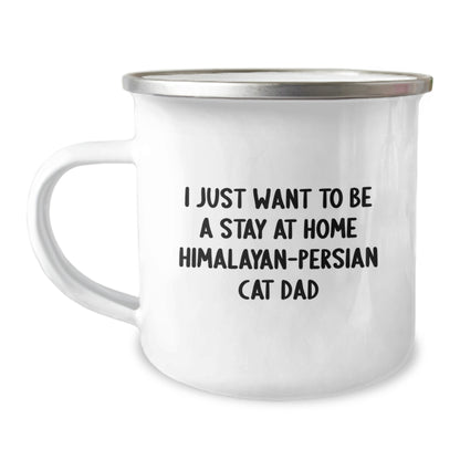 Funny Himalayan-Persian Cat Gifts for Stay At Home Dads Camping Mug, Perfect for Men Friends Family Christmas Unique Presents - Image 1