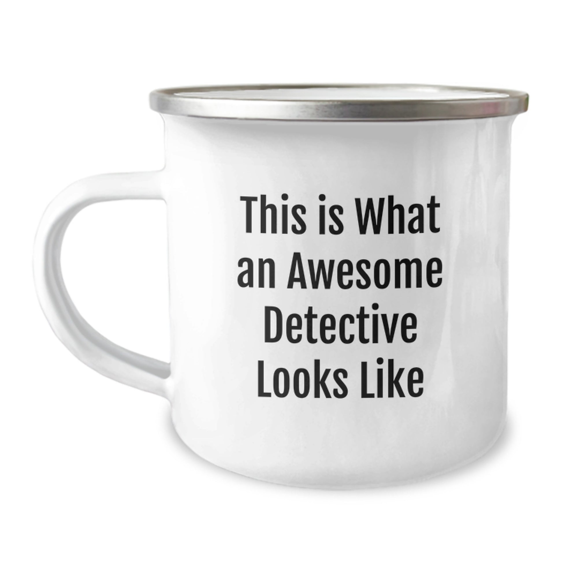Funny Detective Camping Mug Gifts from Men Friends to Detective Men on Valentine's - 'This Is What An Awesome Detective Looks Like' - Image 1
