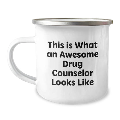 Funny Drug Counselor Gifts, This Is What An Awesome Drug Counselor Looks Like - Valentine's Unique Gifts from Men to Friends, Camping Mug for Drug Counselor, Women, Coworkers - Image 1