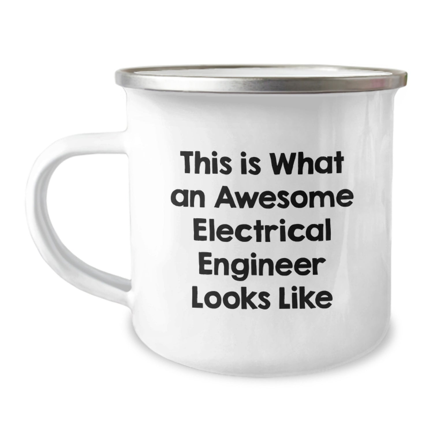 Gifts from Men to Electrical Engineer Friends, Valentine's Unique Mugs for Electrical Engineer, Quote This Is What An Awesome Electrical Engineer Looks Like Stainless Steel Camping Mug - Image 1