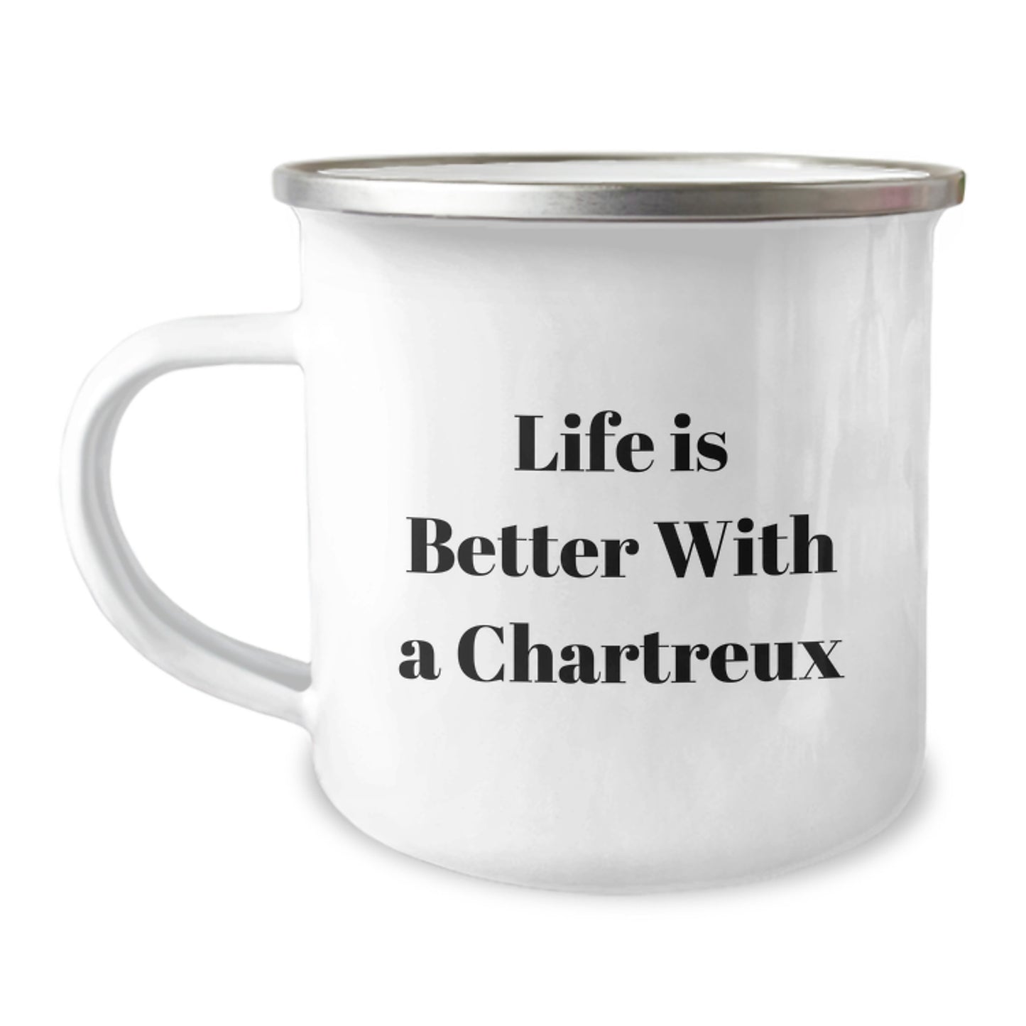 Funny Chartreux Cat Gifts from Friends for Birthday - Camping Mug, Life Is Better With A Chartreux, Unique Gifts for Chartreux Cat Enthusiasts - Image 1