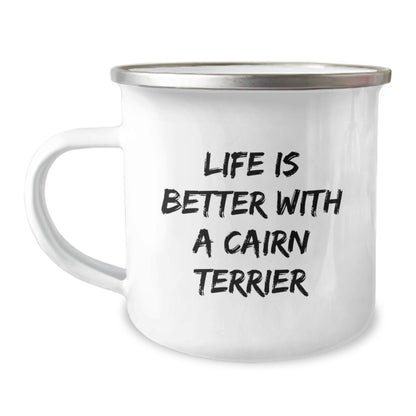 Funny Cairn Terrier Dog Lover Gifts from Men Valentine's Unique Ideas for Cairn Terrier Dog Owners Camping Mug - Image 1