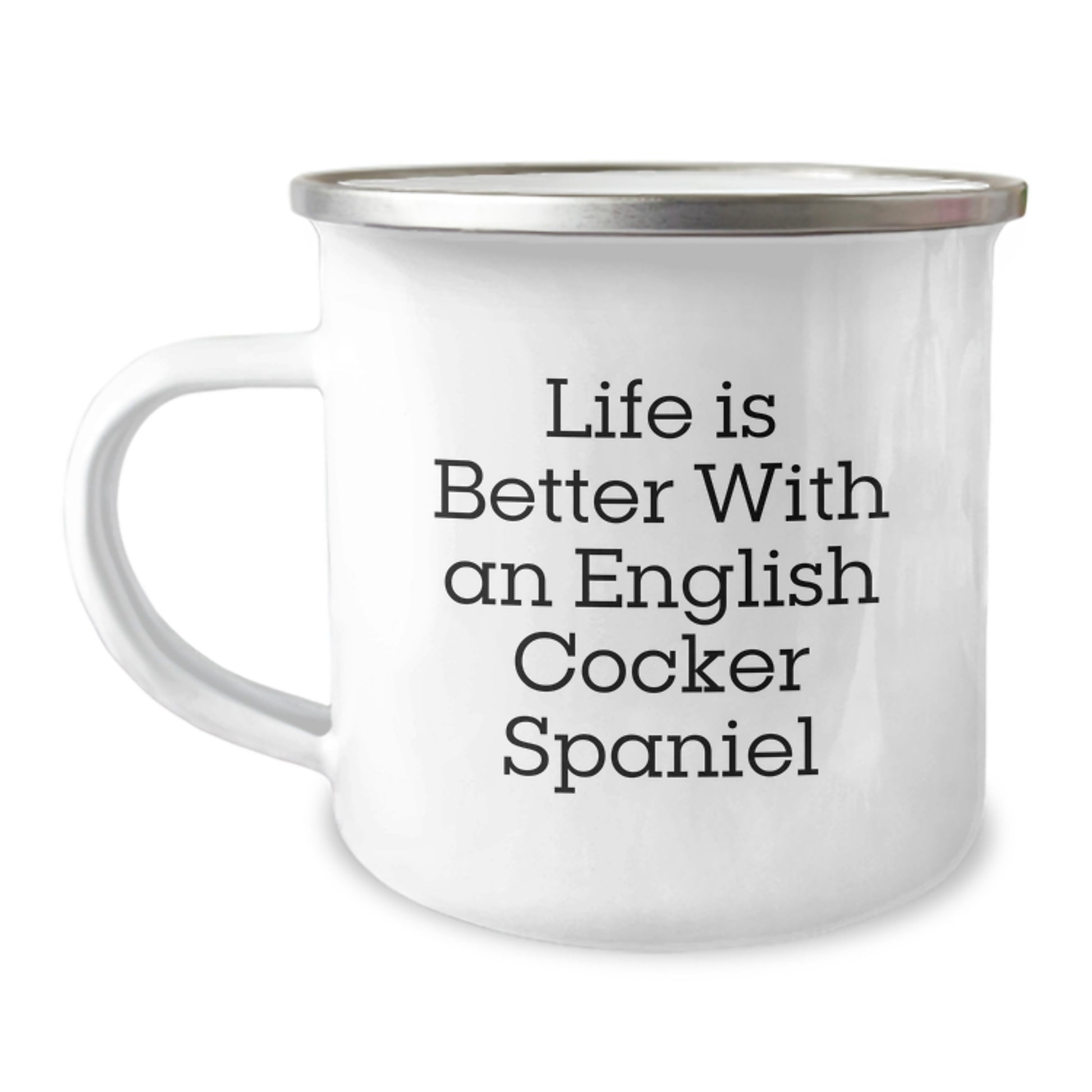 Funny English Cocker Spaniel Dog Valentine's Unique Gifts from Men, Women, Friends, Family - Camping Mug with Quote 'Life Is Better With An English Cocker Spaniel' - Image 1