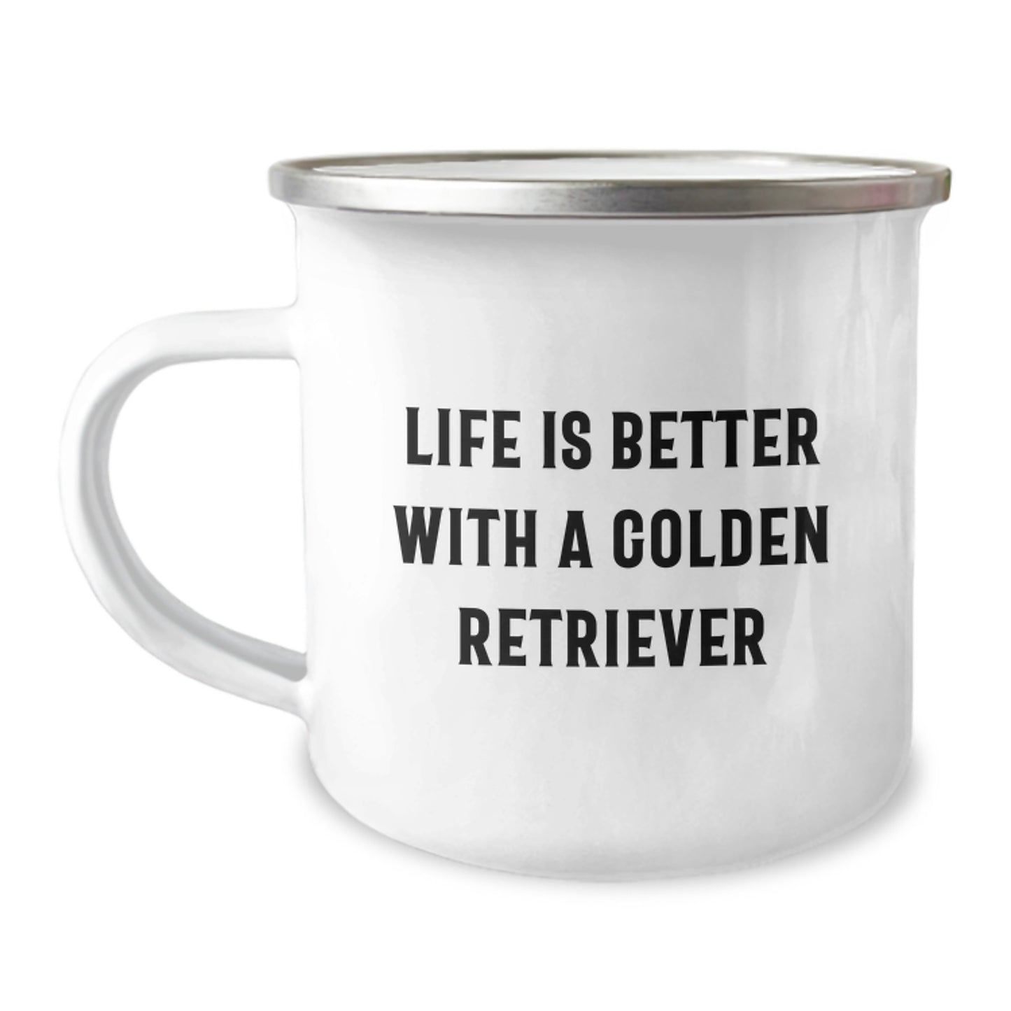 Funny Golden Retriever Dog Gifts from Men to Friends, Valentine's Unique Camping Mug with Life Is Better With A Golden Retriever Quote, Golden Retriever Dog Lover Mug - Image 1