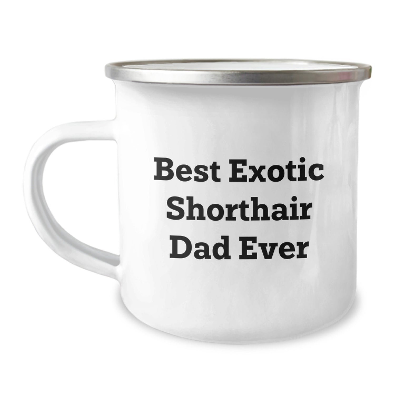 Funny Exotic Shorthair Cat Gifts from Dad for Valentine's Camping Mug Best Exotic Shorthair Dad Ever - Image 1