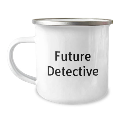Funny Future Detective Gifts from Friends, Men, Women, or Coworkers - Christmas Unique Detective Mug, Camping Mug with Inspirational Quote - Image 1