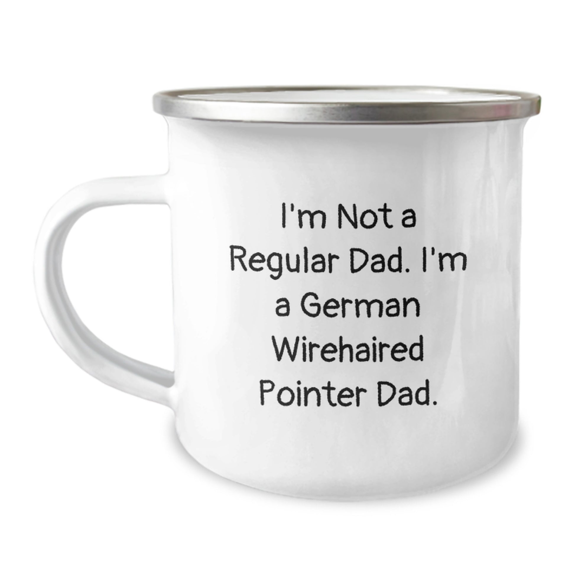 German Wirehaired Pointer Dog Dad Camping Mug, Funny Quote Gifts for Men, Unique Birthday Presents from Dad to Family and Friends - Image 1