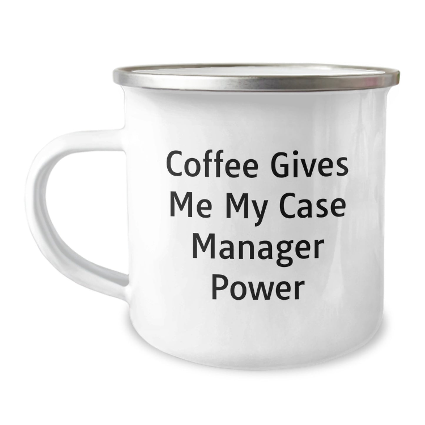Funny Coffee Lovers Gifts for Case Manager Friends and Family from Men - Case Manager Camping Mug with Inspirational Quote Coffee Gives Me My Case Manager Power Christmas Unique Gifts - Image 1