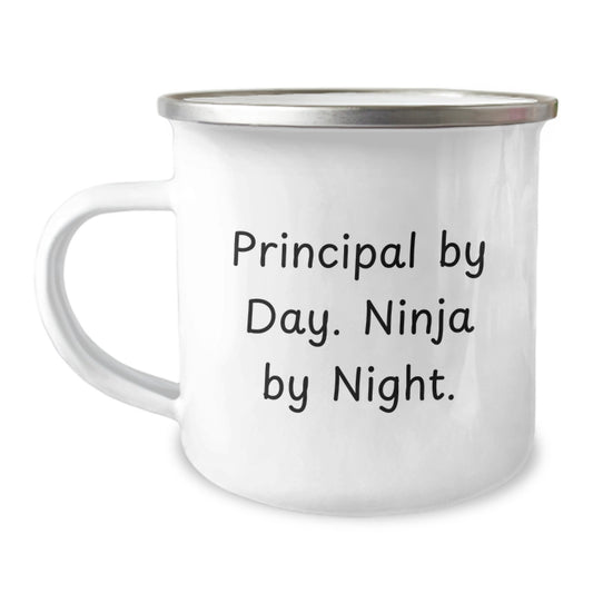 Gifts from Friends for Principal - Funny Principal by Day Ninja by Night Christmas Camping Mug - Image 1