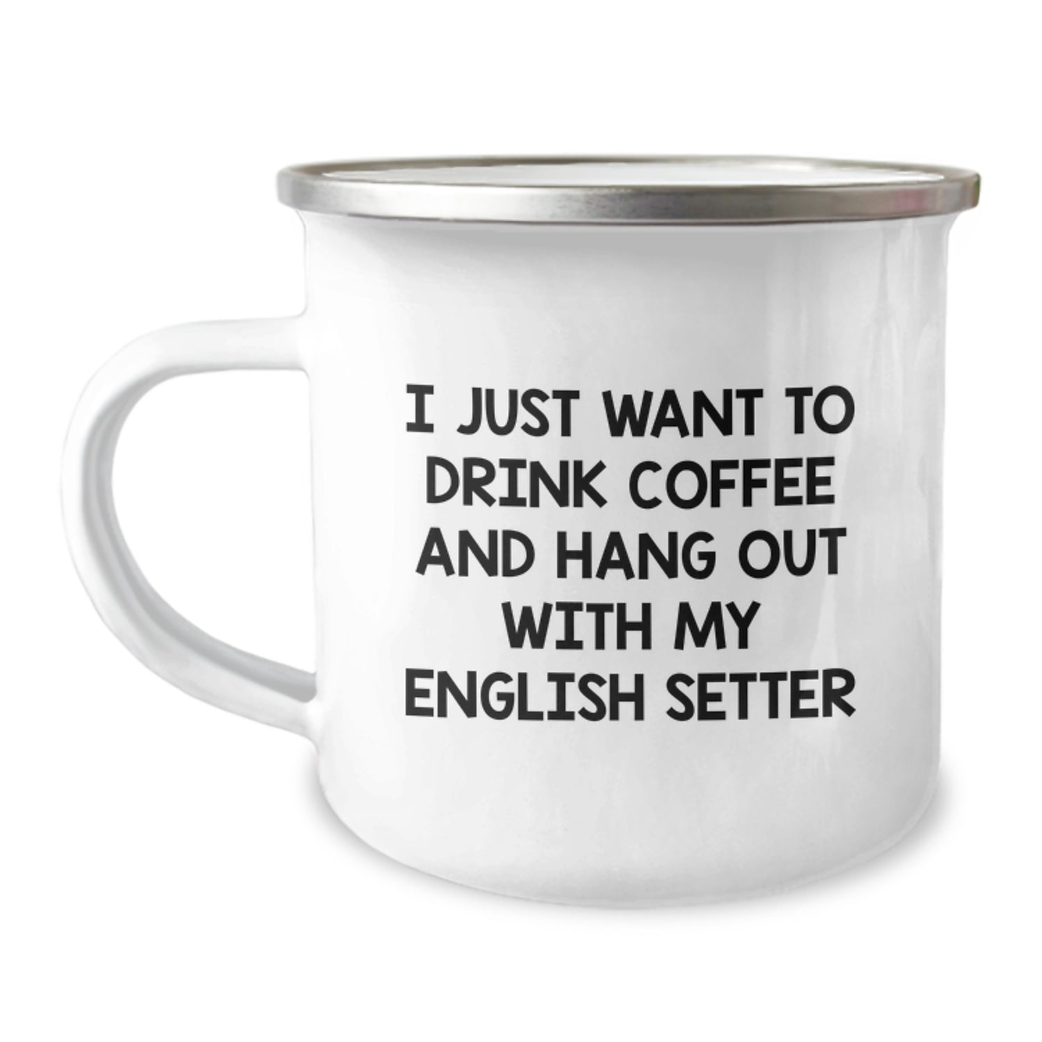Funny English Setter Dog Gifts from Friends, Gifts for English Setter Dog Lovers, Camping Mug for Birthday - Image 1