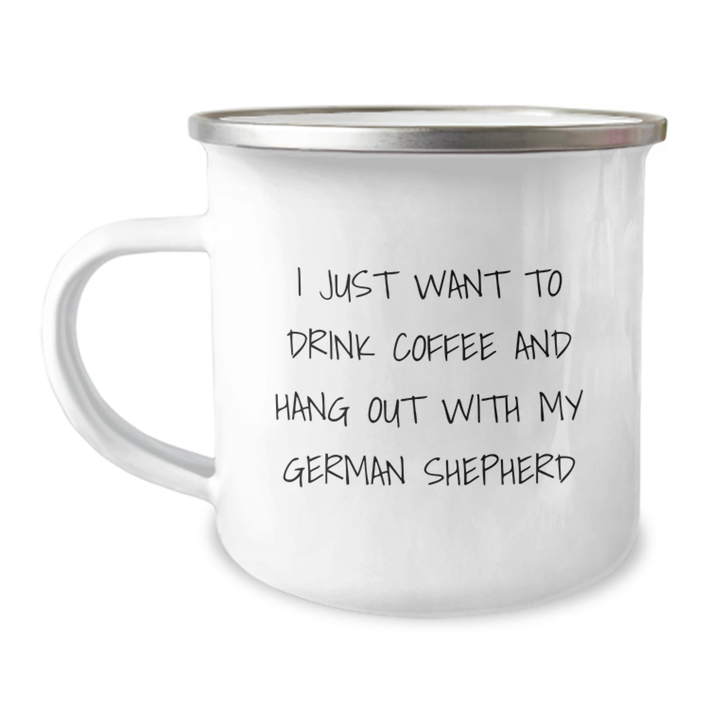 German Shepherd Dog Lovers Funny Quote Camping Mug Gifts from Friends for Birthday - Image 1