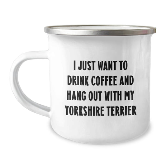 Funny Yorkshire Terrier Dog Gifts for Men - Yorkshire Terrier Dog Lover Camping Mug - Valentine's Unique Gifts from Friends to Family - Image 1