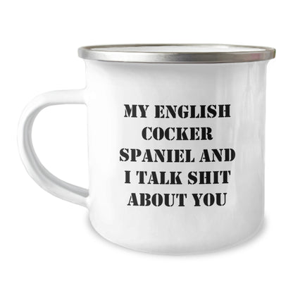Funny English Cocker Spaniel Dog Mugs for Men, Gifts from Friends for English Cocker Spaniel Dog Lover, Camping Mug for Graduation Unique Gifts - Image 1