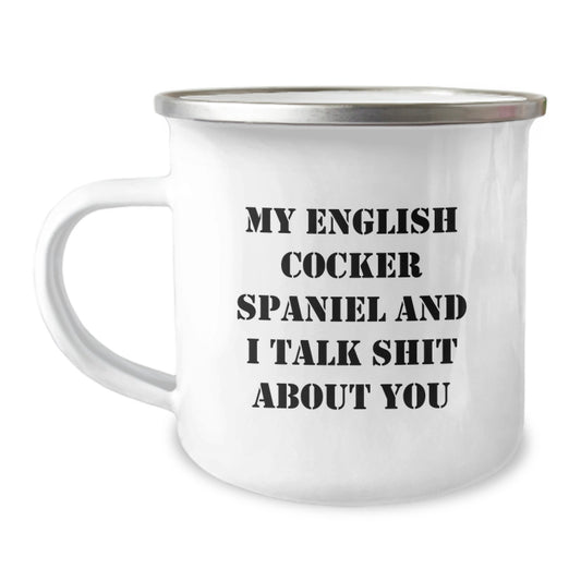 Funny English Cocker Spaniel Dog Mugs for Men, Gifts from Friends for English Cocker Spaniel Dog Lover, Camping Mug for Graduation Unique Gifts - Image 1