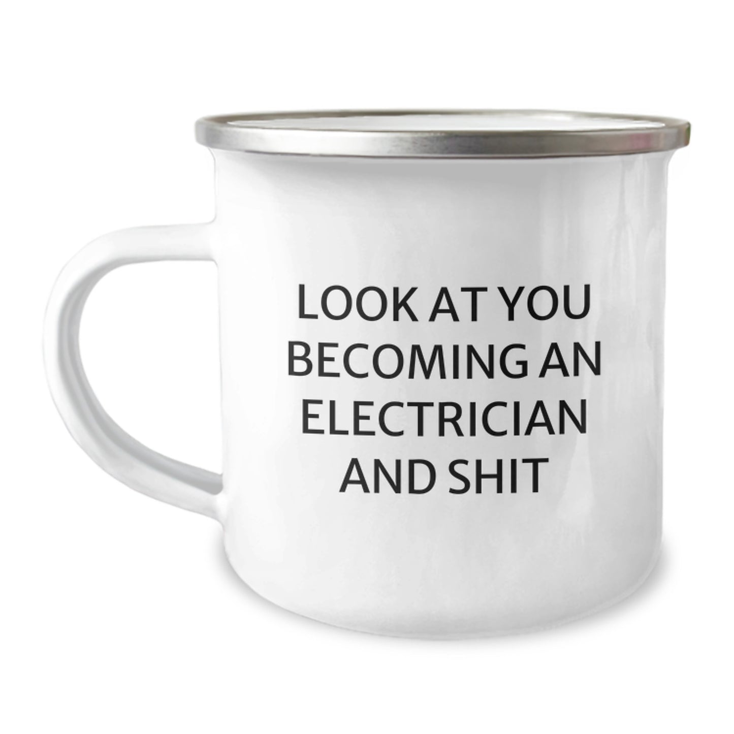 Funny Electrician Gifts for Him, Look At You Becoming An Electrician And Shit Graduation Mugs for Men from Friends or Family - Unique Camping Mug for Electrician Enthusiasts - Image 1