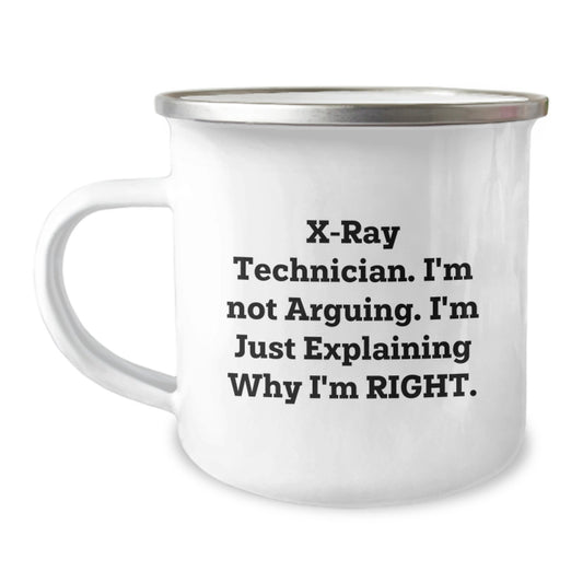 Funny X-Ray Technician Camping Mug Gifts from Friends and Family for Christmas Unique Presents - Image 1
