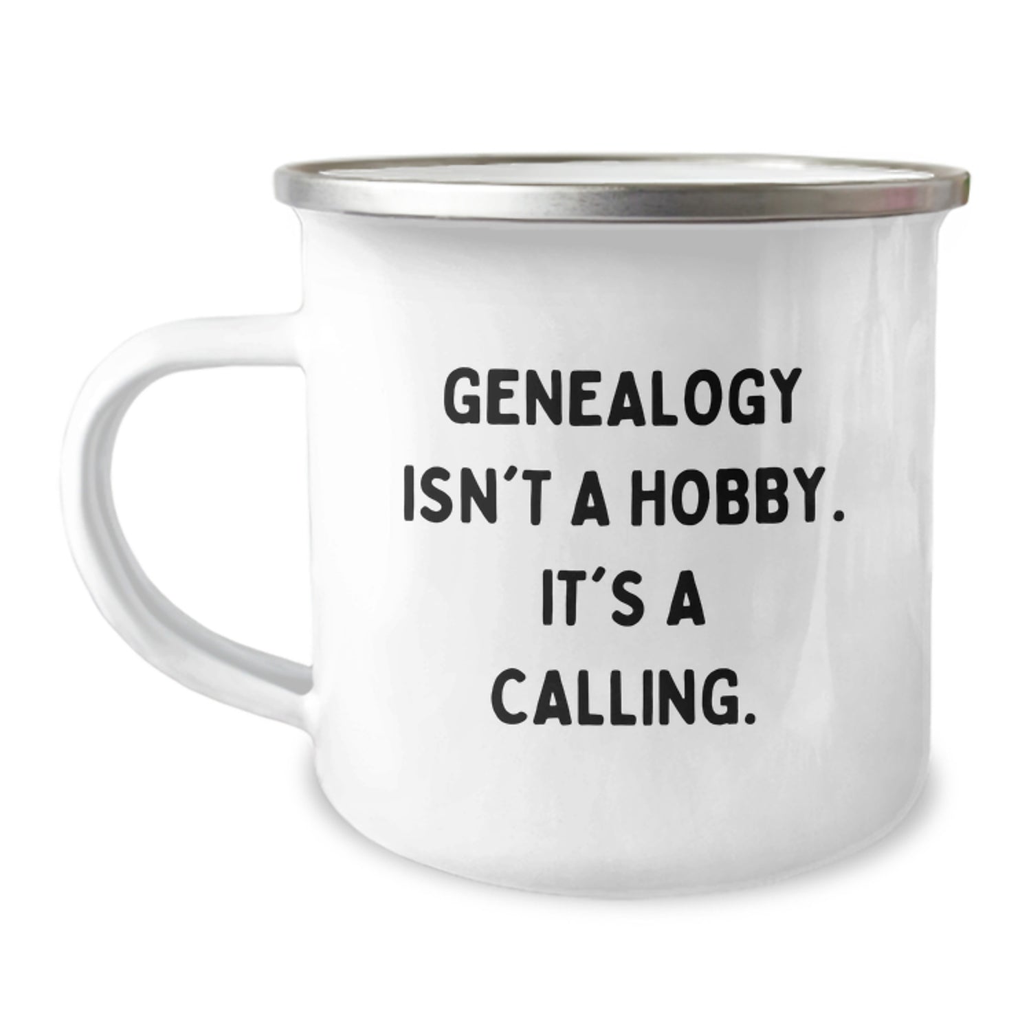 Genealogy Gifts for Men - Funny Camping Mug - 'Genealogy Isn't A Hobby. It's A Calling.' Christmas Unique Ideas for Family Genealogy Enthusiasts - Image 1