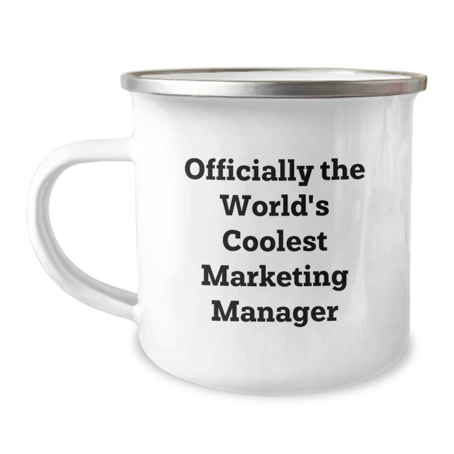 Marketing Manager Christmas Unique Gifts from Friends, Funny 'Officially The World's Coolest Marketing Manager' Camping Mug, Unique Holiday Gifts for Marketing Manager - Image 1