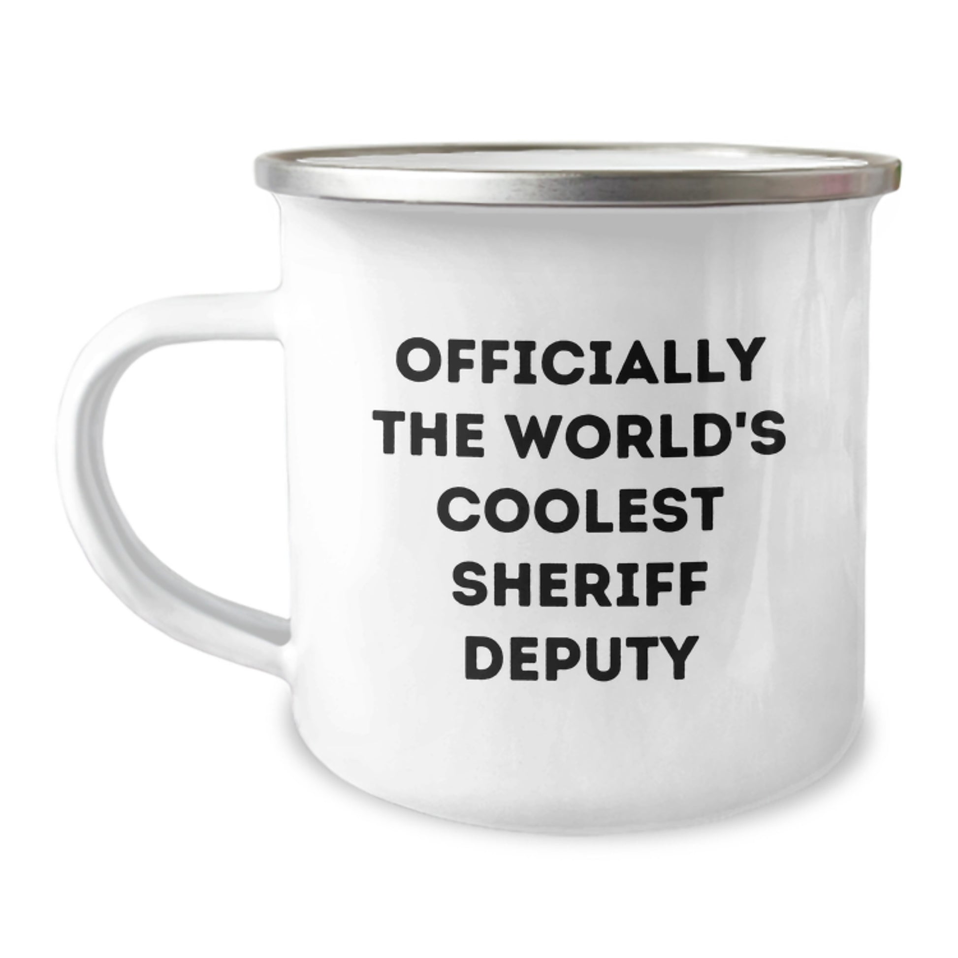 Funny Sheriff Deputy Gifts for Men, World's Coolest Camping Mug, Christmas Unique Presents from Friends to Family - Image 1