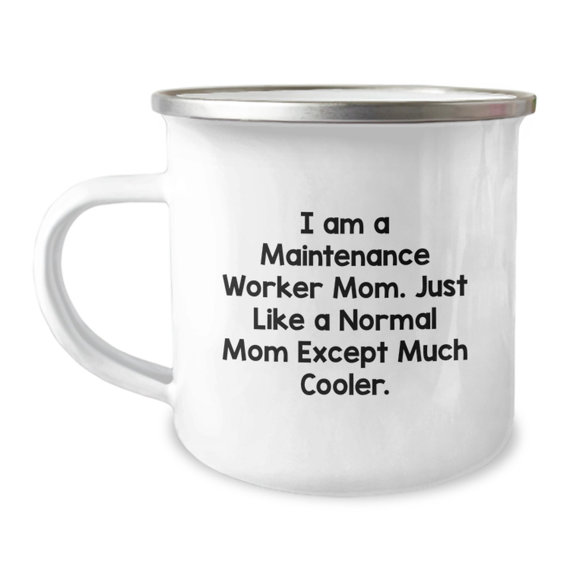 Funny Maintenance Worker Mom Camping Mug, Unique Gifts for Maintenance Worker Men, Valentine's Unique Gifts from Family - Image 1