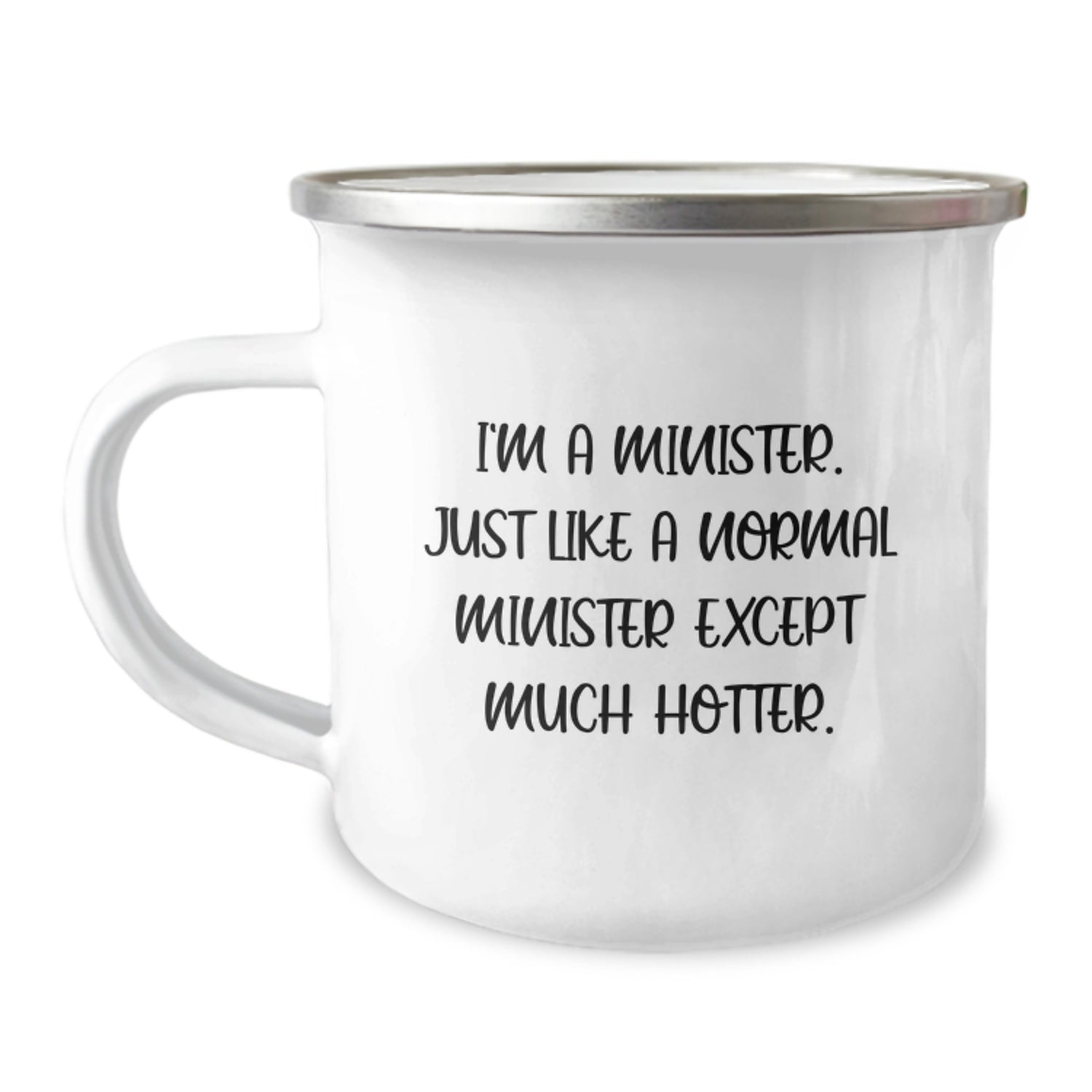 Funny Minister Gifts, Camping Mug for Ministers with Humorous Quote, Unique Father's Day Unique Gifts from Friends or Family - Image 1