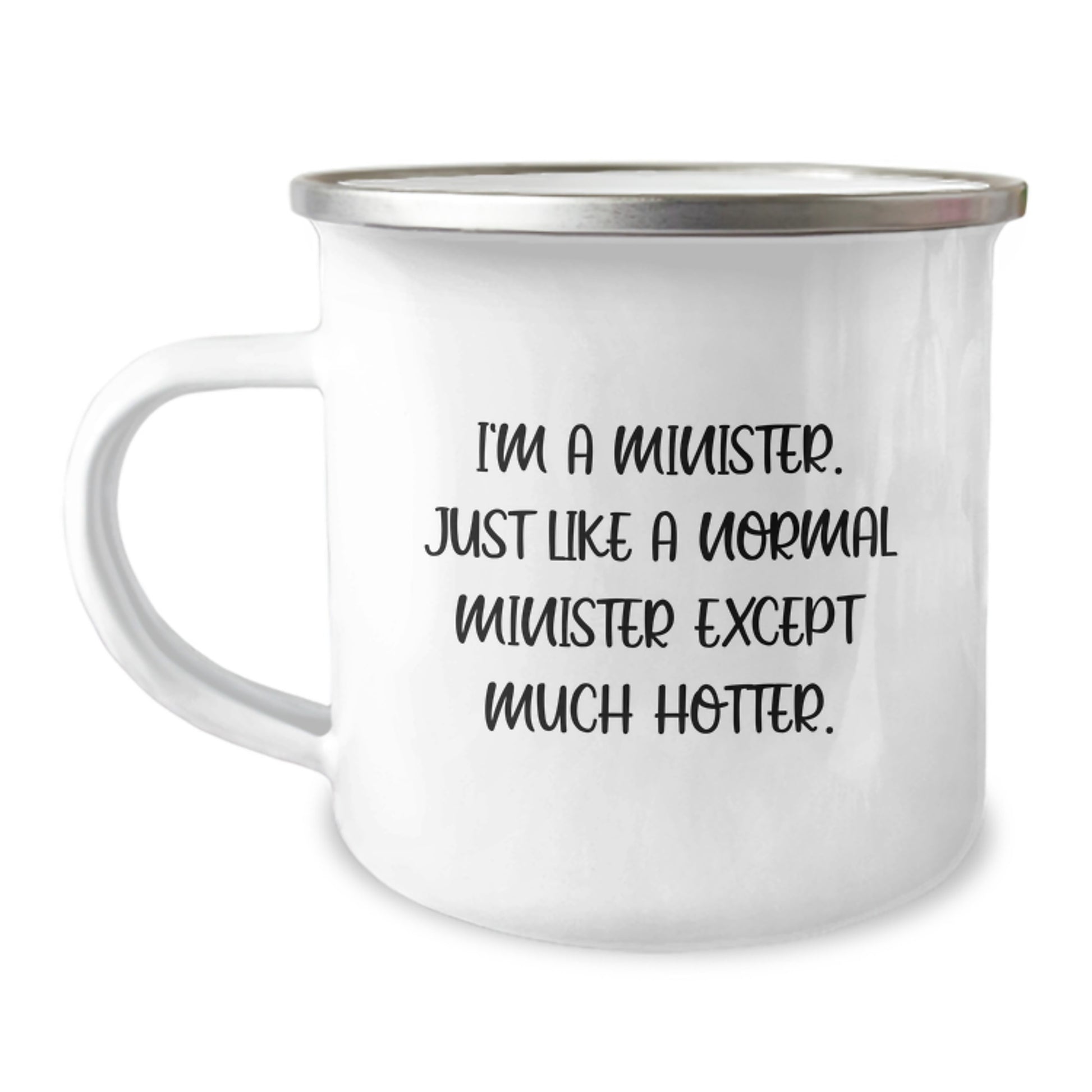 Funny Minister Gifts, Camping Mug for Ministers with Humorous Quote, Unique Father's Day Unique Gifts from Friends or Family - Image 1
