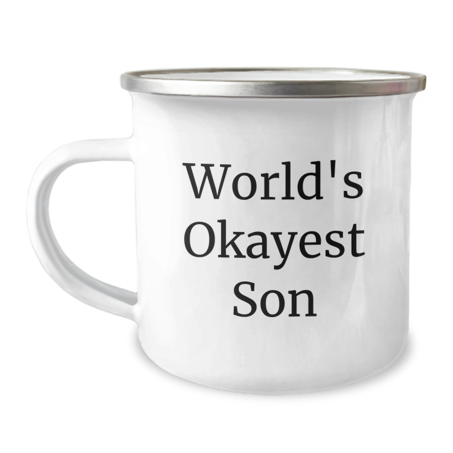 Funny Son Camping Mugs Gifts for Son from Family - World's Okayest Son - Unique Christmas Unique Gifts for Son - Image 1