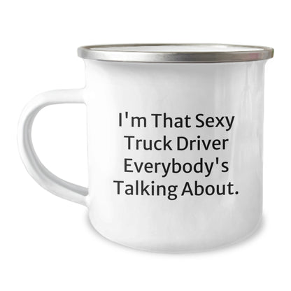 Funny Truck Driver Gifts from Friends - Unique Camping Mug for Christmas - Image 1