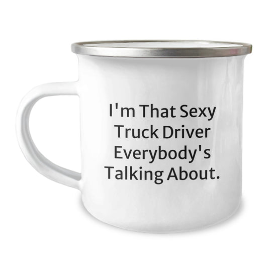 Funny Truck Driver Gifts from Friends - Unique Camping Mug for Christmas - Image 1