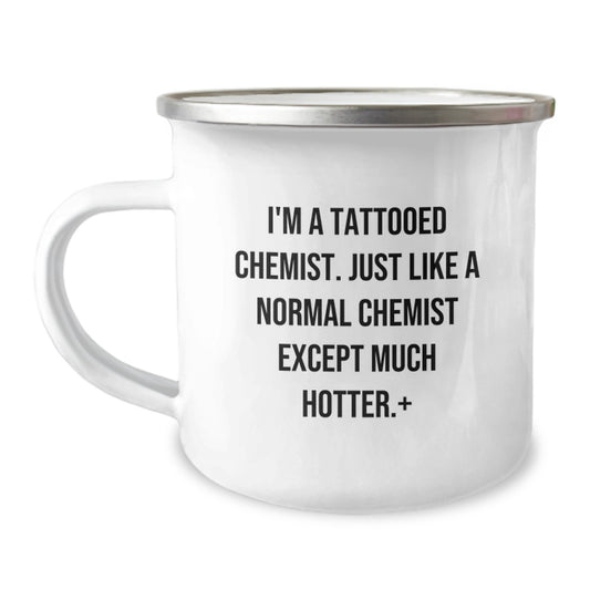 Gifts from Friends and Family to the Hot Chemist Guy - Funny Camping Mug for Chemists at Christmas - Image 1