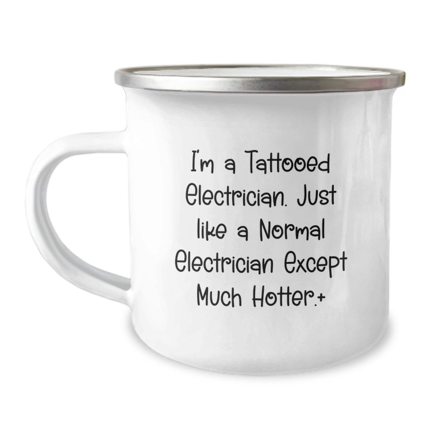 Funny Electrician Gifts for Men Christmas Unique Mugs, I'm A Tattooed Electrician Gifts from Friends to Family, Electrician Camping Mug - Image 1