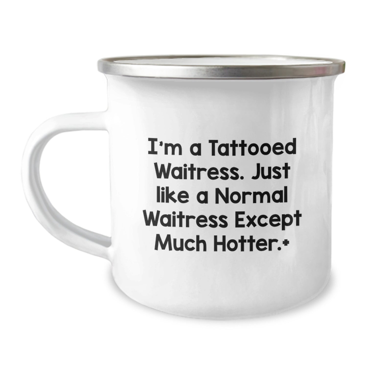 Funny Waitress Gifts for Her, I'm A Tattooed Waitress, Camping Mug for Christmas Unique Gifts from Friends - Image 1