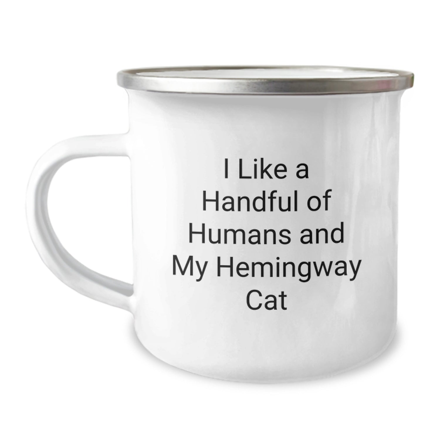 Funny Hemingway Cat Gifts from Men to Friends on Christmas Unique Mugs 12 oz Stainless Steel Camping Mug - Image 1