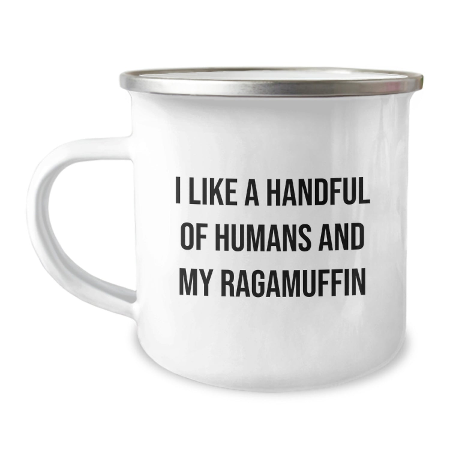 Ragamuffin Cat Lovers Funny Gifts for Friends Family with 'I Like A Handful Of Humans And My Ragamuffin' Quote Christmas Unique Presents from Mom to Daughter - Image 1